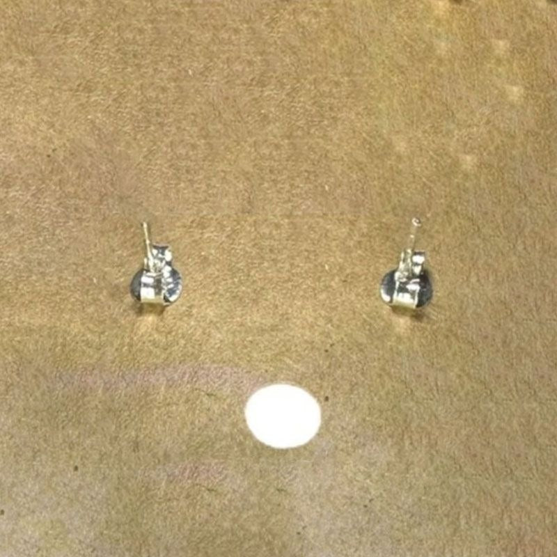 Sterling Silver Moonstone Gemstone Stud Earings
