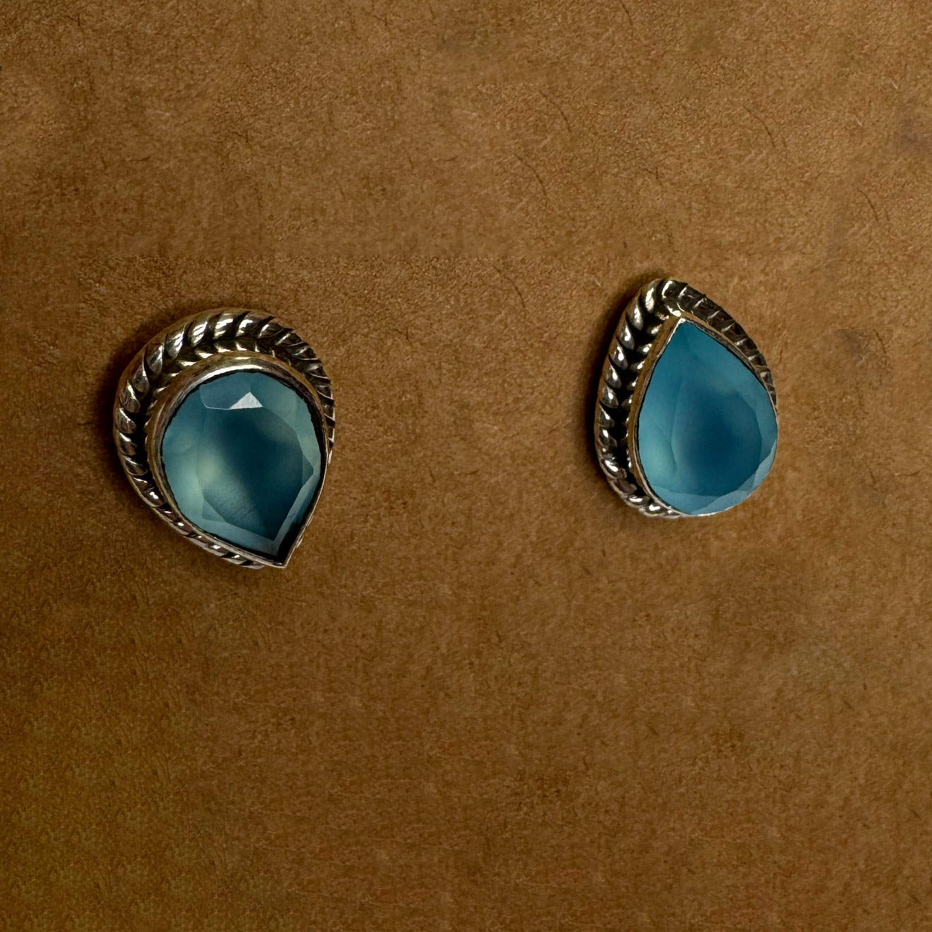 Silver Earrings with Gemstone 05