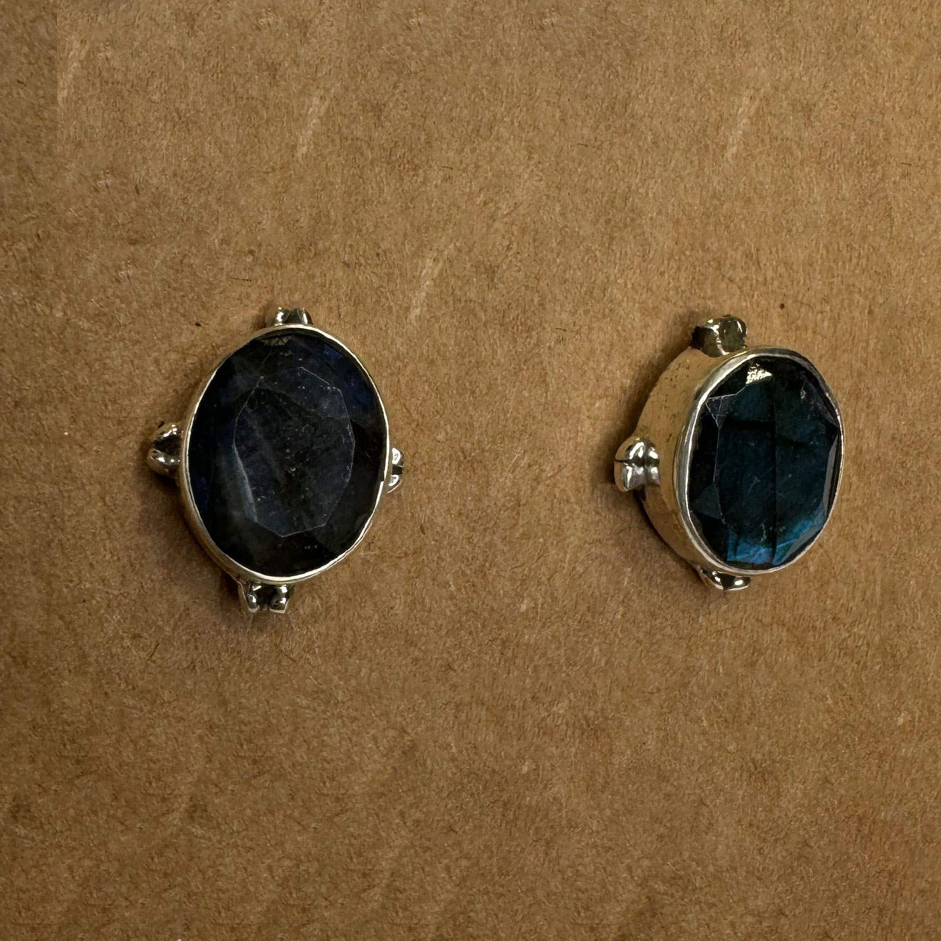 Silver Earrings with Gemstone 07