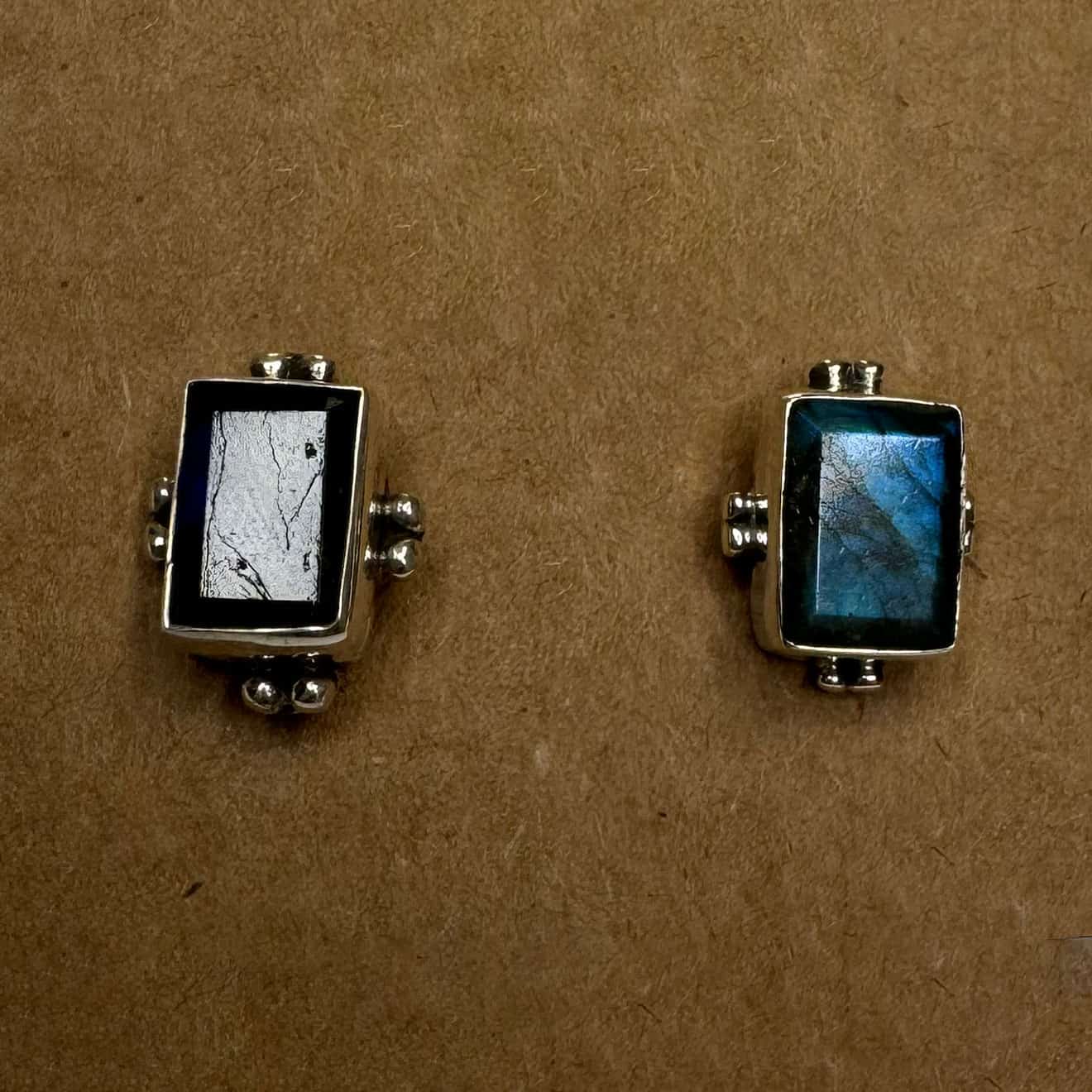 Silver Earrings with Gemstone 08