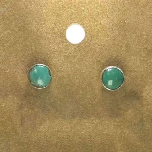 Sterling Silver Turquoise Gemstone Stud Earings